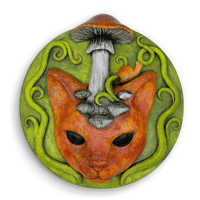 Round Sculpture: Mushroom Cat