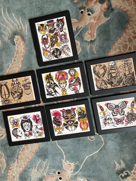 Image of A4 FRAMED ORIGINALS 