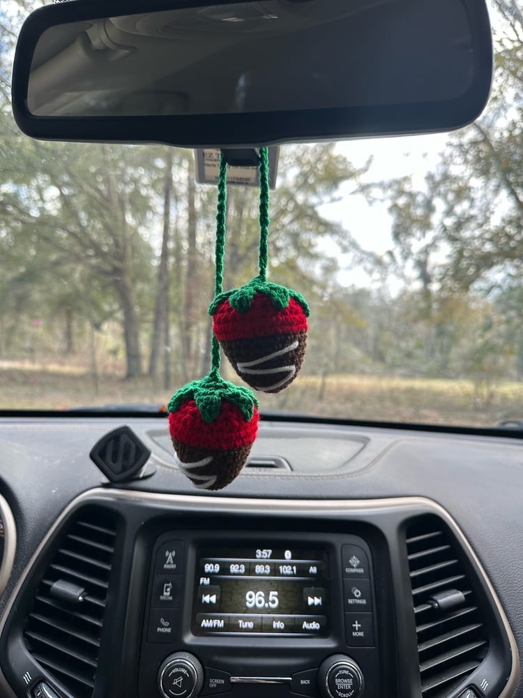 Image of Chocolate Covered Strawberry Car Hanger