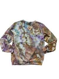 Image 2 of  M Unisex Crew Sweatshirt in Terrestrial Geode Ice Dye