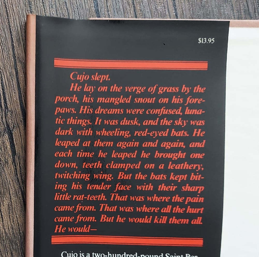 Cujo, by Stephen King - First Edition