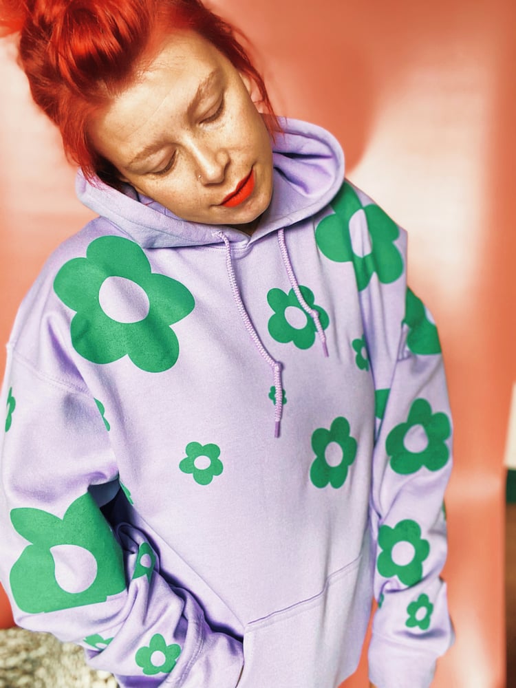 Image of Lilac floral hoodie 