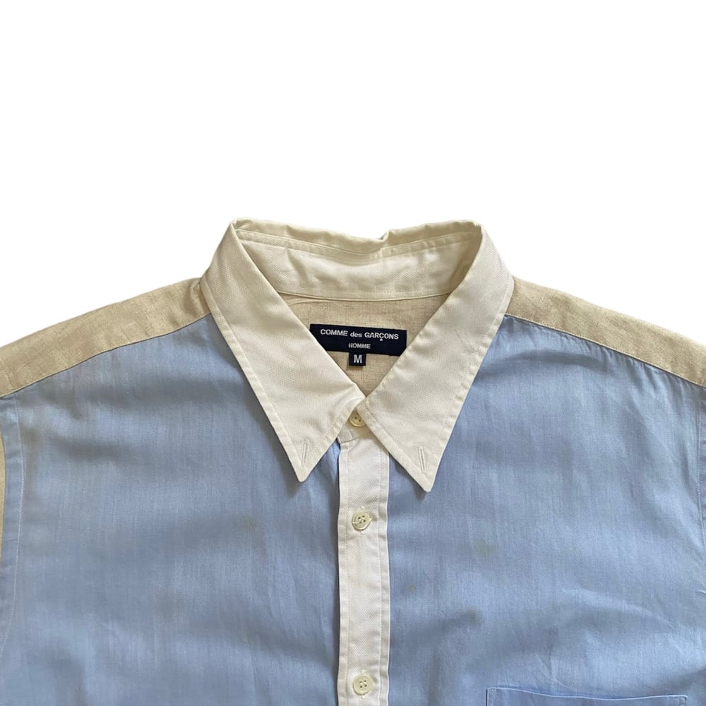 Comme Des Garcons Homme AD2008 Linen Blend Short Sleeve Button Up 