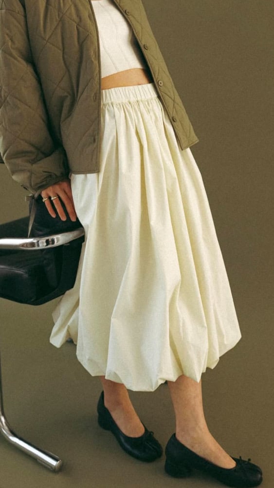 Image of The Bella Bubble Midi Skirt 