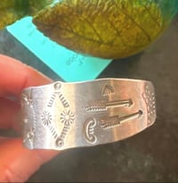 Image 6 of Hand-pulled and stamped vintage stacker cuff