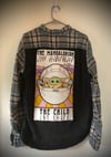 Upcycled “Mandolorian: The Kid” t-shirt flannel 