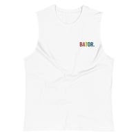 Image 2 of LGBTQ+ Embroidered Muscle Shirt