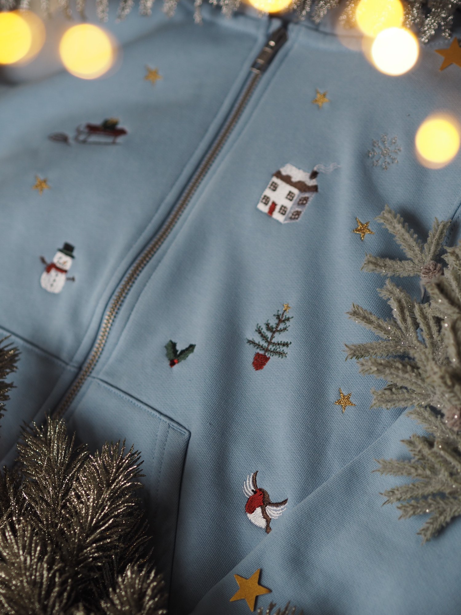 Image of Christmas Sprinkles - Blue Soul zipped hoody