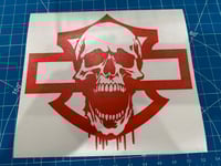 Image 1 of Necrotic Skull and Shield Graphic