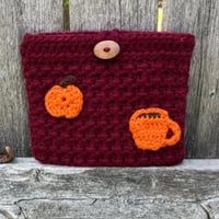 Image 1 of  Fall Themed Crochet Bags | Pumpkin Spice, Cherry Pie, Fall Leaves
