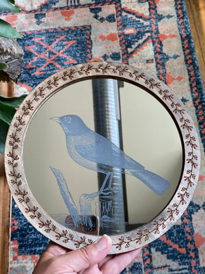Image of Engraved Mirror - Robin