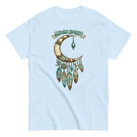 Image 5 of Moon Spirit Cowgirl T-Shirt – Western Crescent Moon Feather Graphic Tee, Turquoise Southwest Boho 