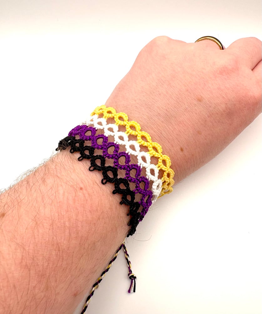 Image of Non-binary Pride Flag Bracelet