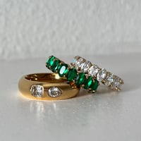 Image 1 of square and drop Diamonds Gold  Ring 