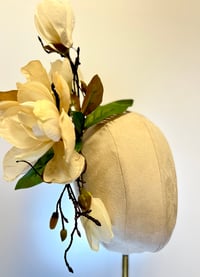 Image 1 of Cream magnolias headpiece 