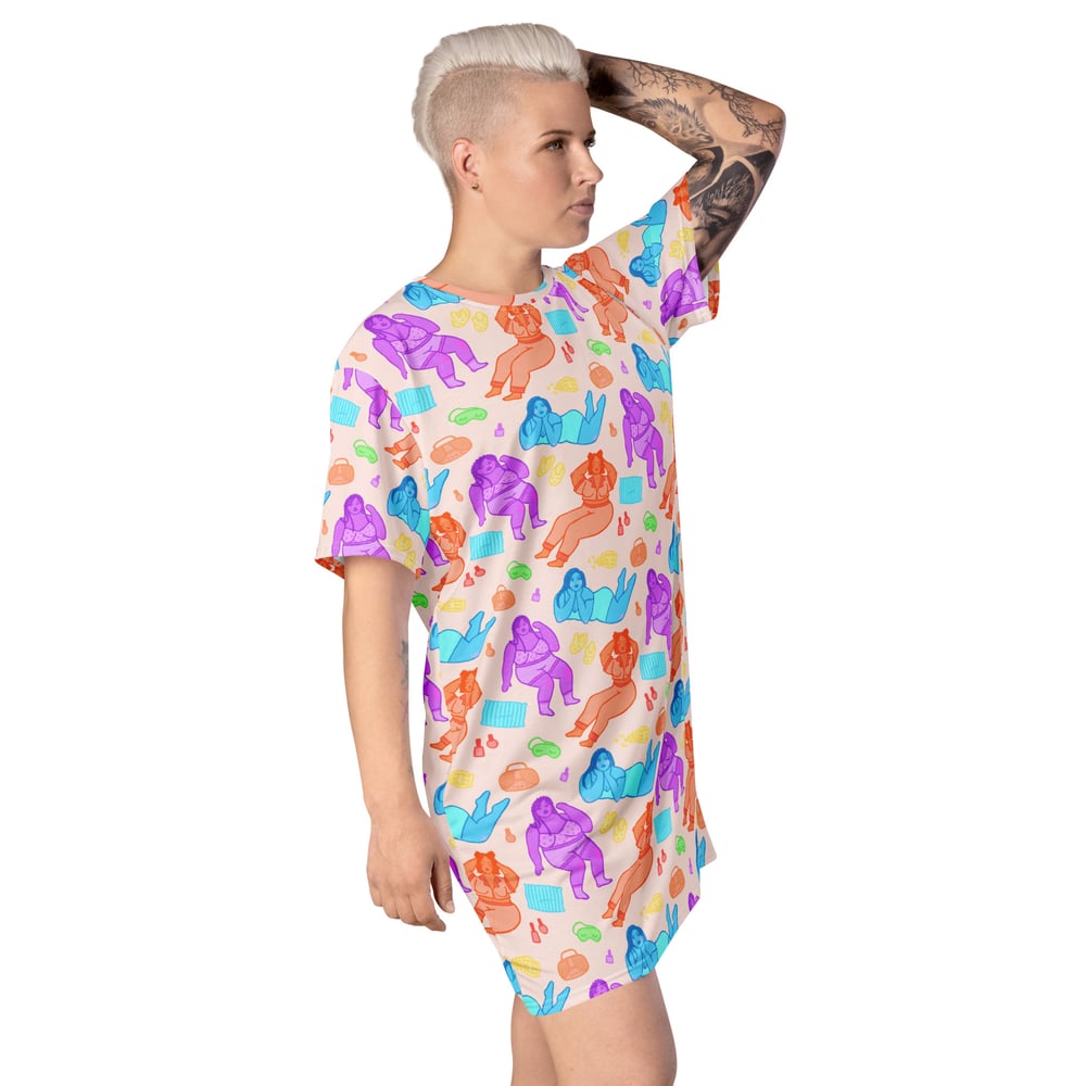 Image of Slumber Party T-Shirt Dress