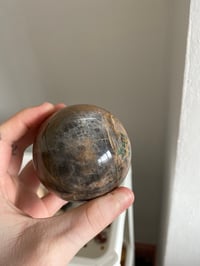 Black flashy Moonstone Sphere 
