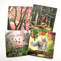 Image 1 of Woodland Creatures - Set of 4 Luxury Greetings Cards