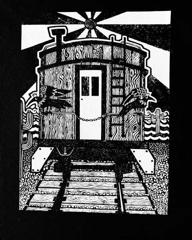 Caboose art print 