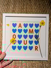 Cadre Amour Amour boutons d'or 