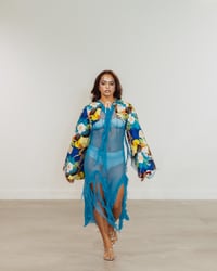 Image 2 of blue mermaid transparent dress