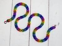 Image 4 of Rainbow Candy Cane Cord Necklace