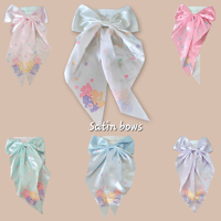 Image 1 of Hair bow satin cream-0013