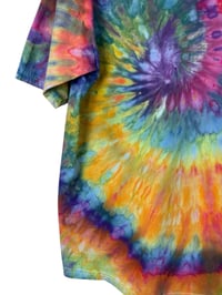 Image 9 of M Adult Combed Cotton Tee in Euphoric Spiral Ice Dye