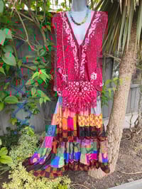 Image 8 of Greek beaded tassel bag -Red 