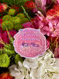 Image 2 of SURVIVE SURVIVE SURVIVE glitter sticker 
