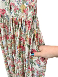 Image 4 of 80’s Cotton Floral Pocket Dress L