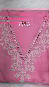 Image 3 of KSV81024-Soft Rayon Cotton Kurtha Set in Pink