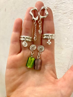 Image of Spiral Beaded Earrings 