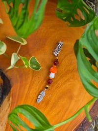 Image 2 of Feather Dangle with Carnelian 