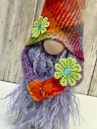 Image 2 of Harris Tweed Wee Rainbow Daisy Gnome