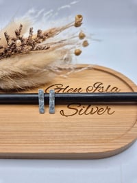 Image 2 of Hammered bar stud earrings 