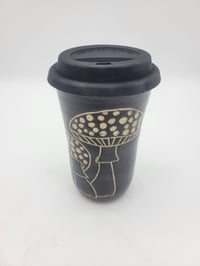 Image 1 of Black Mushroom Travel Mug 