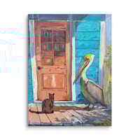 Image 5 of "Feathers and Fleas" Canvas