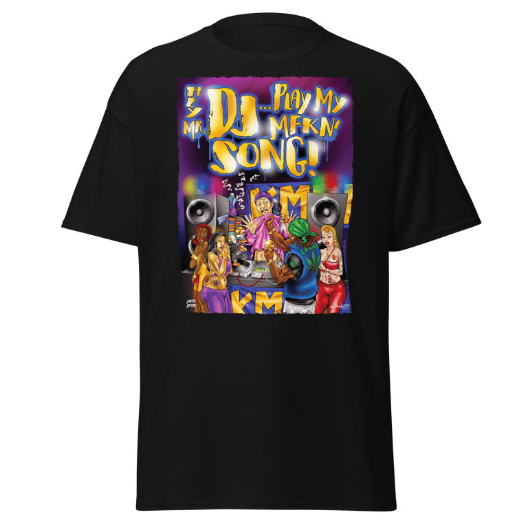 Hey DJ Play My Song Tee Image 2