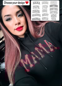 Image 5 of Holiday Sweaters with Red & Black Fabric letters (Appliqué style) *LIMITED*