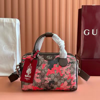 Image 7 of GG Camouflage Boston Bag