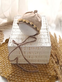 Image 5 of Newborn Photo Prop Set | Mini Rug | heart | bonnet for Photoshoot | mustard | beige