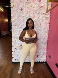 Image 2 of yellow bra top + leggings 2pc