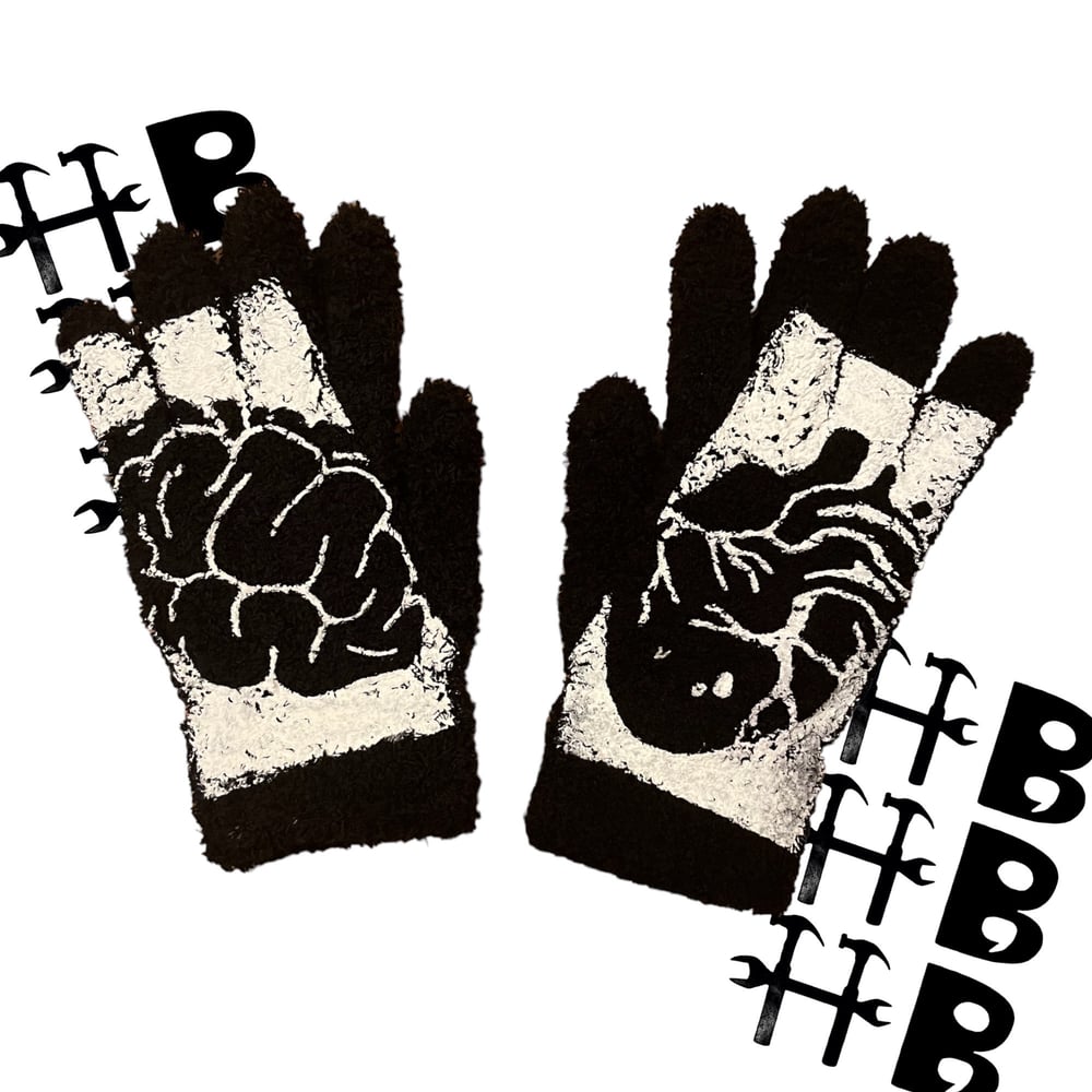 UNIVERSITY GLOVES - B&W FUZZ