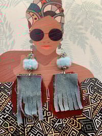 Small Leather Earrings  