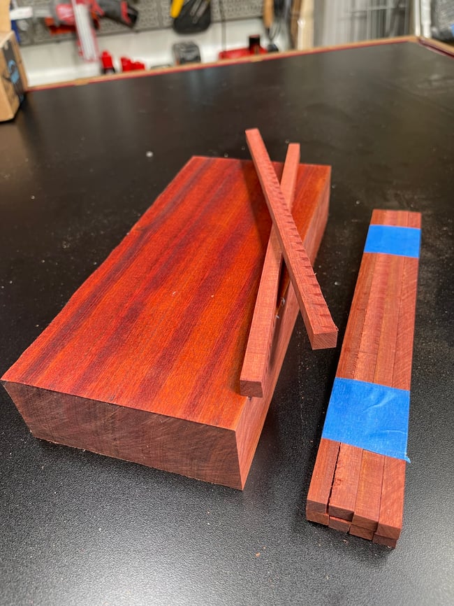 Blood Wood Chopstick Blanks - Sets Of 8