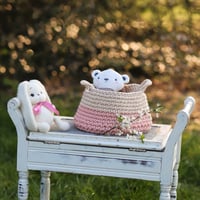 Image 3 of Two-tone storage basket