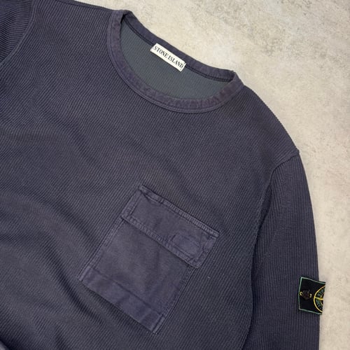 Image of SS 1999 Stone Island Ribbed Pocket Sweatshirt, Size XL