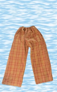 orange plaid pants