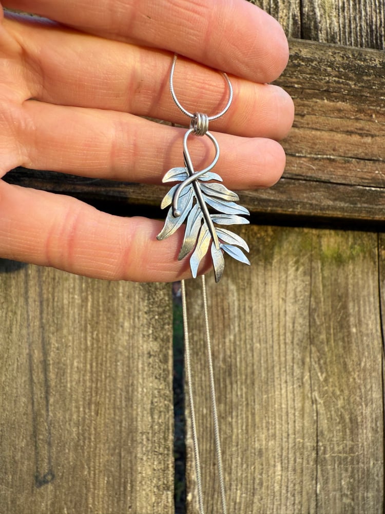 Image of Sterling Abstract Fern Necklace